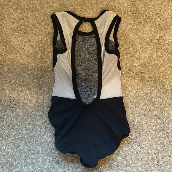 Black and White Sleeveless Women's Bodysuit - Picture 2 of 5